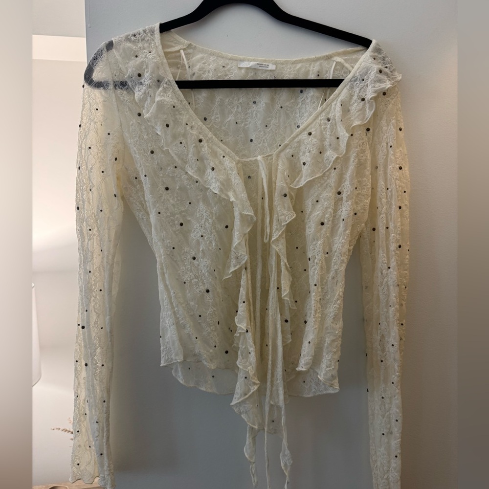 Zara studded lace top